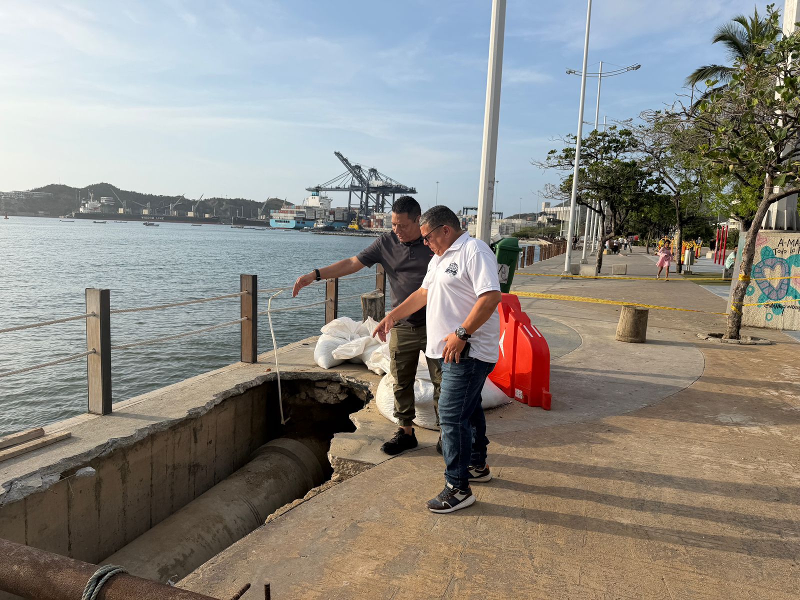 ¡Solucionada la emergencia sanitaria en el Camellón de la Bahía! Gobierno Pinedo mantendrá el PMU activo