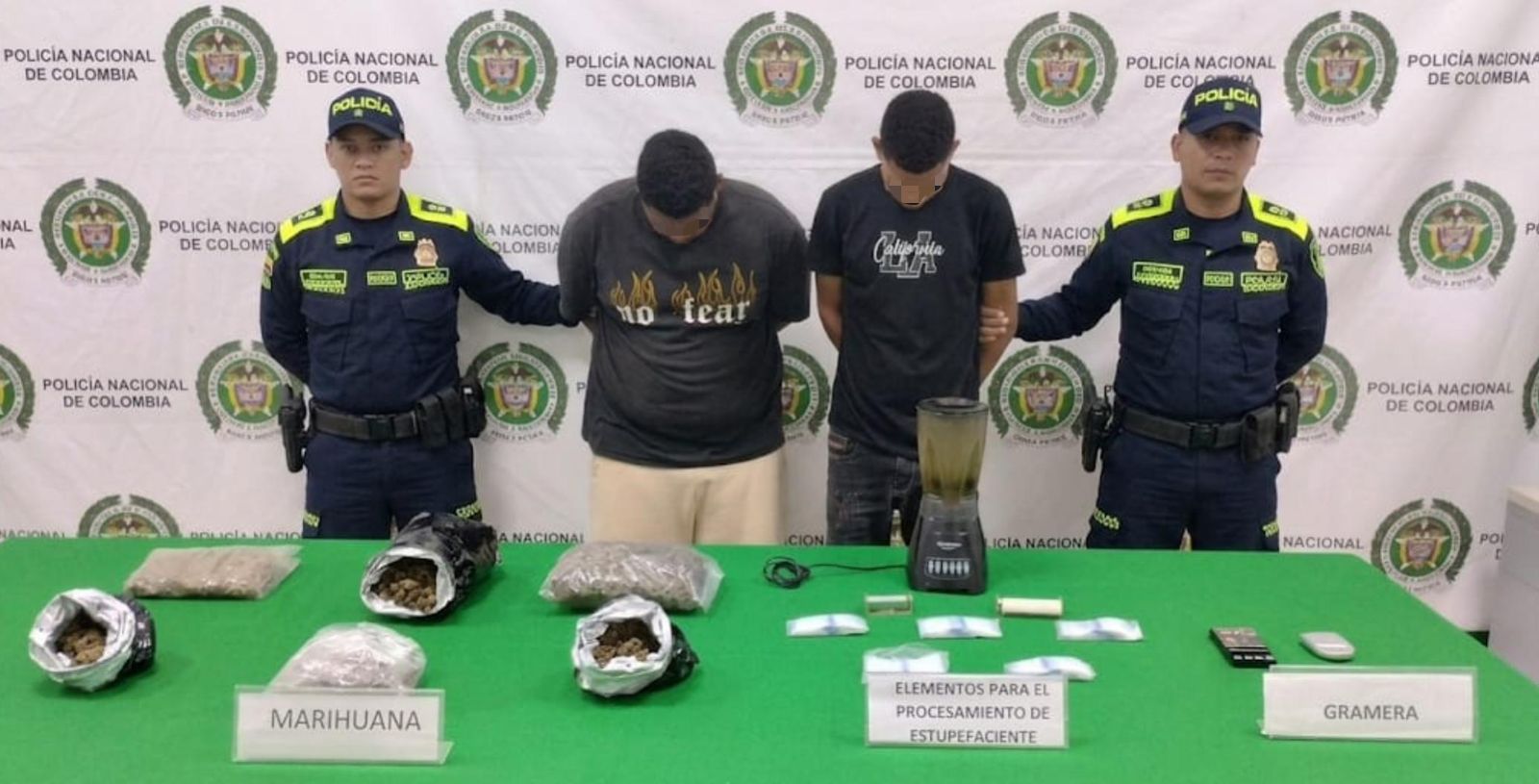 Dos capturados en allanamientos por tráfico de drogas en Santa Marta, dejan operativos de la Policía y la Fiscalía