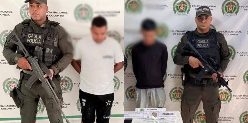 En hechos aislados capturan a alias “Canario” y alias “Cóndor”, presuntos extorsionistas de ‘Los Pachencas’