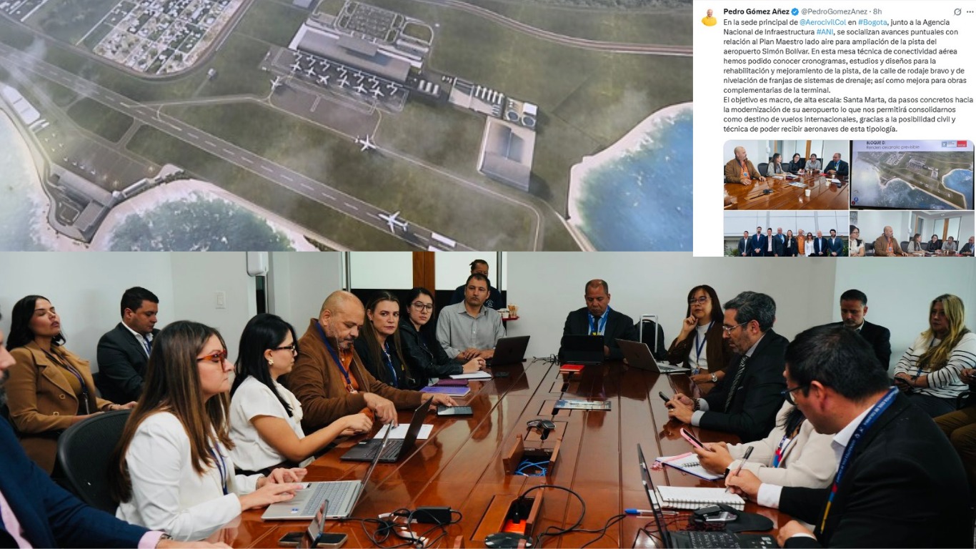 En 2026 sería adjudicado contrato por $125 mil millones para iniciar ampliación de la pista del Aeropuerto Simón Bolívar de Santa Marta