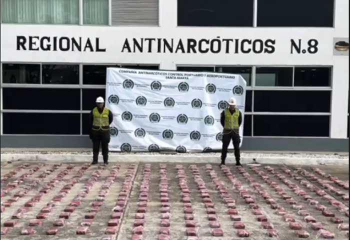 Incautan 347 kilos de cocaína en un procedimiento adelantado en el puerto de Santa Marta