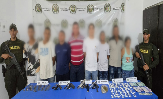 Ocho presuntos integrantes del “Clan del Golfo” y de “Los Primos” fueron capturados en operativos de la Policía en Fundación