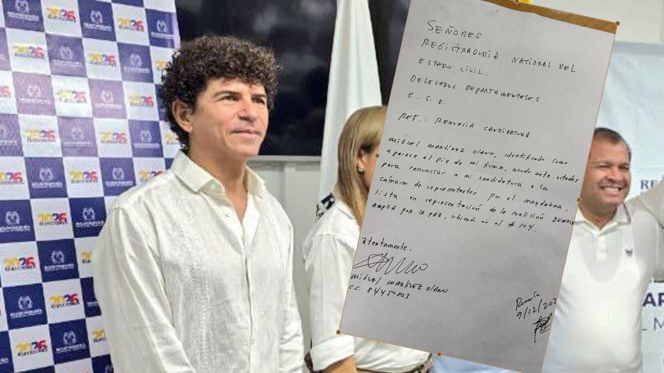 ‘El Mono’ Martínez presentó carta de renuncia a su candidatura a la Cámara de Representantes