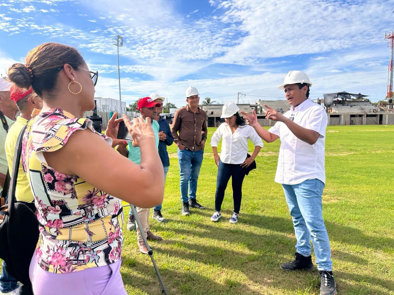 Alcalde Ronald Flórez destaca  avance del 70% en la construcción del estadio San Mateo