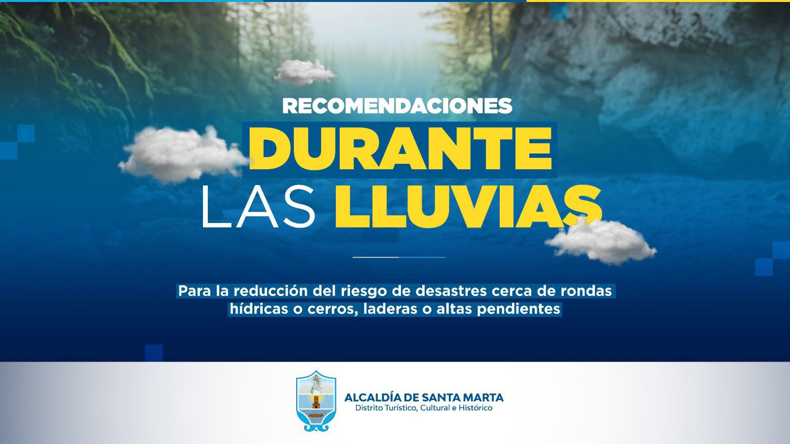 ¡La prevención es tarea de todos! Alcaldía emite recomendaciones ante pronóstico de lluvias por frente frío