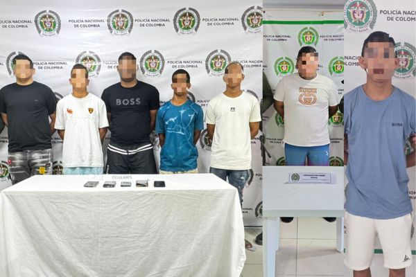 Operación Caribe deja ocho capturados por extorsión en diferentes operativos en esta capital